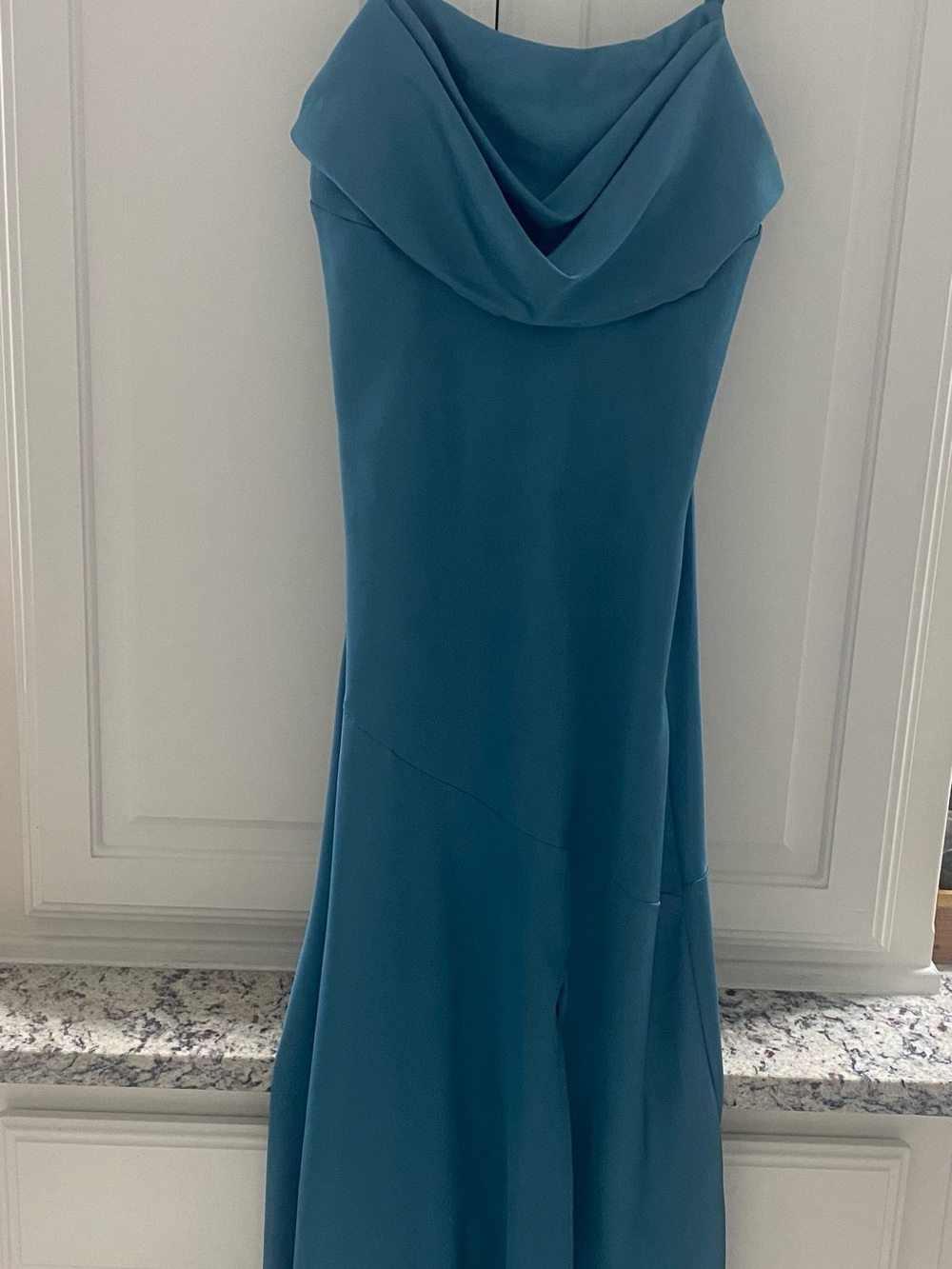 Cowl Neck Midi Dress in Teal